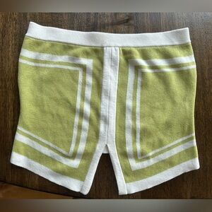 Anthropologie Maeve Olive and White Knit strapless tank